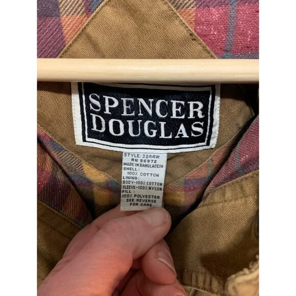 Vintage Spencer Douglas barn chore coat tan canvas with flannel lining size 2xl - Picture 4 of 12